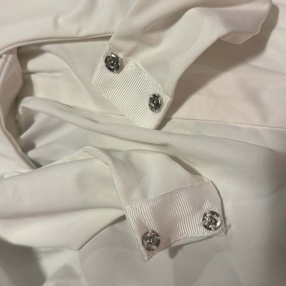 Square Bear “Never Too Much” White Puff Sleeve Bodysuit • NWT • Size S - Picture 8 of 10